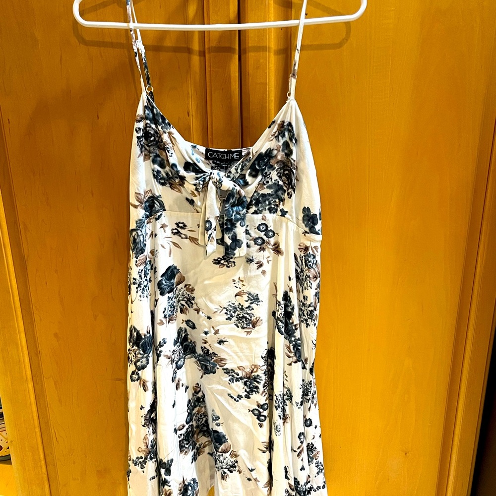 Cute summer dress - white -Size L